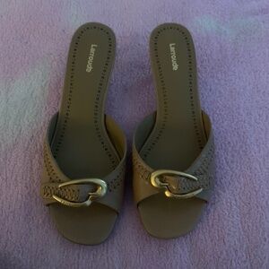 Hazelnut Leather Mule